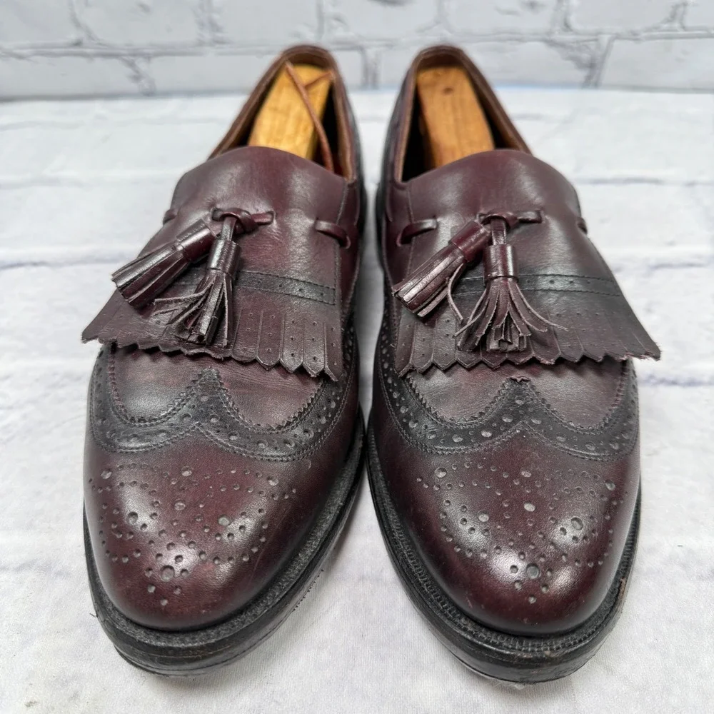 Allen Edmonds‎ Arlington Tassel Loafers Men's 9A Oxblood Burgundy Made USA 3777